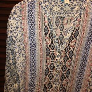 Colorful patterned blouse
